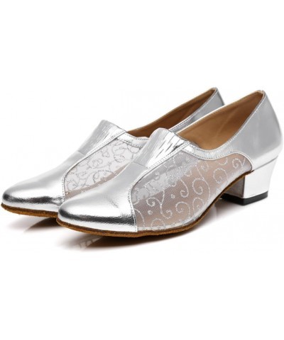 Women's Stylish Round Toe Synthetic Ballroom Morden Tango Party Wedding Professional Dance Shoes Silver US 6.5 $26.09 Athleti...