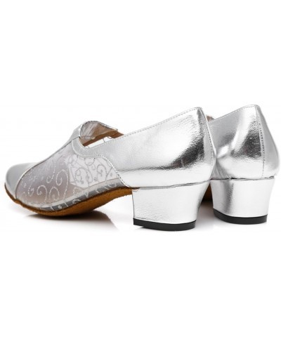 Women's Stylish Round Toe Synthetic Ballroom Morden Tango Party Wedding Professional Dance Shoes Silver US 6.5 $26.09 Athleti...