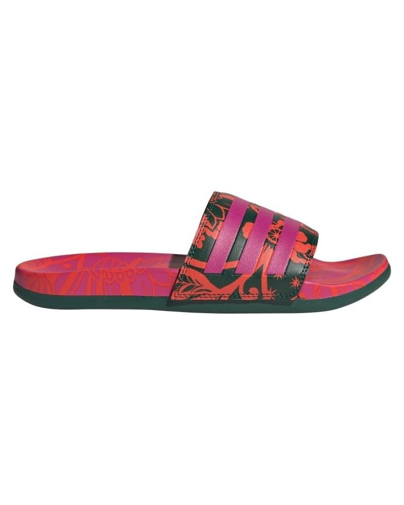 Women's Adilette Comfort Slide Sandal Bahia Magenta/Bahia Magenta/Collegiate Green $16.93 Sandals