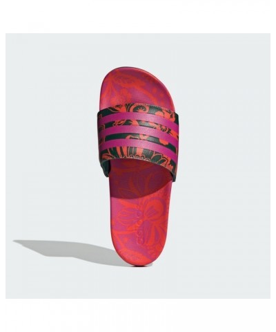 Women's Adilette Comfort Slide Sandal Bahia Magenta/Bahia Magenta/Collegiate Green $16.93 Sandals