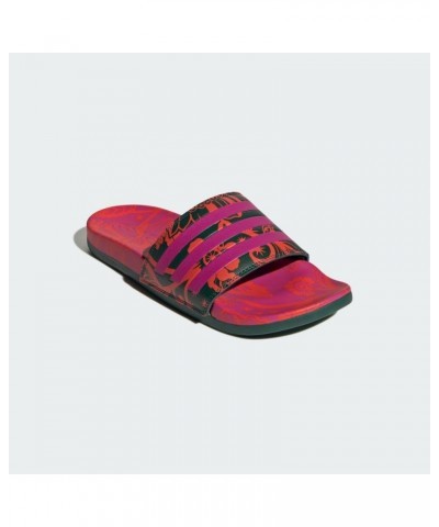 Women's Adilette Comfort Slide Sandal Bahia Magenta/Bahia Magenta/Collegiate Green $16.93 Sandals