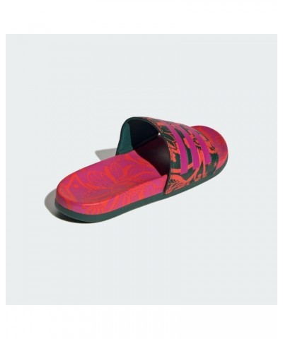 Women's Adilette Comfort Slide Sandal Bahia Magenta/Bahia Magenta/Collegiate Green $16.93 Sandals