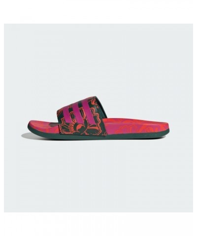 Women's Adilette Comfort Slide Sandal Bahia Magenta/Bahia Magenta/Collegiate Green $16.93 Sandals