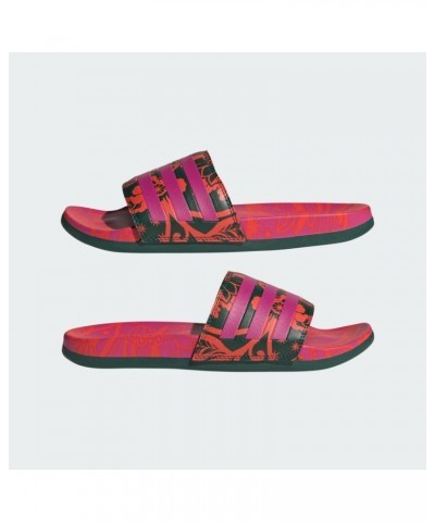 Women's Adilette Comfort Slide Sandal Bahia Magenta/Bahia Magenta/Collegiate Green $16.93 Sandals