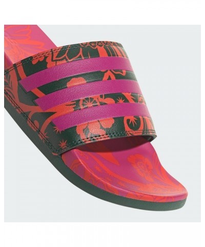 Women's Adilette Comfort Slide Sandal Bahia Magenta/Bahia Magenta/Collegiate Green $16.93 Sandals