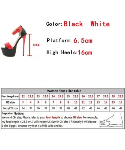 Womens Open Toe Stripper Sandals Party Wedding Shoes Ankle Buckle Strap Platform High Heels White $30.24 Sandals