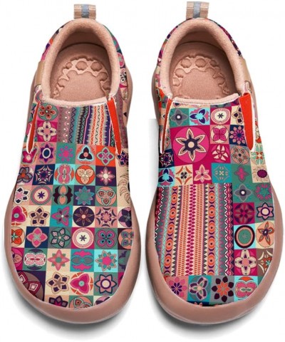 Women's Slip-Ons Floral Painted Loafers Comfortable Walking Travel Shoes 03-mandala $37.96 Fashion Sneakers