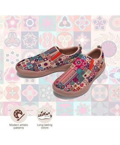 Women's Slip-Ons Floral Painted Loafers Comfortable Walking Travel Shoes 03-mandala $37.96 Fashion Sneakers