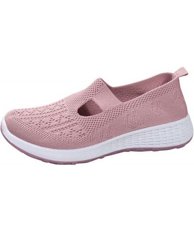 Slip Ons Wide Flats for Women Bow-Knot Slip Ons Ballet Flats for Women Z 05-pink $15.56 Mules & Clogs