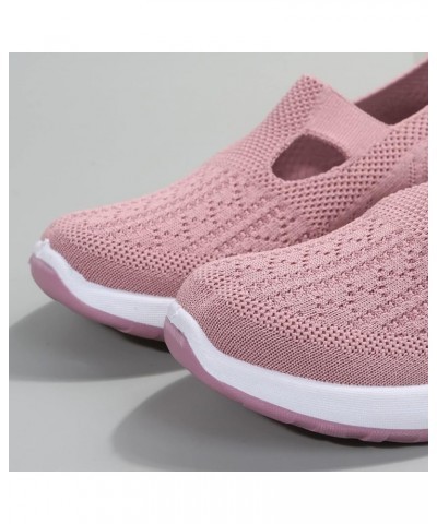 Slip Ons Wide Flats for Women Bow-Knot Slip Ons Ballet Flats for Women Z 05-pink $15.56 Mules & Clogs