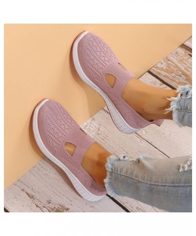 Slip Ons Wide Flats for Women Bow-Knot Slip Ons Ballet Flats for Women Z 05-pink $15.56 Mules & Clogs