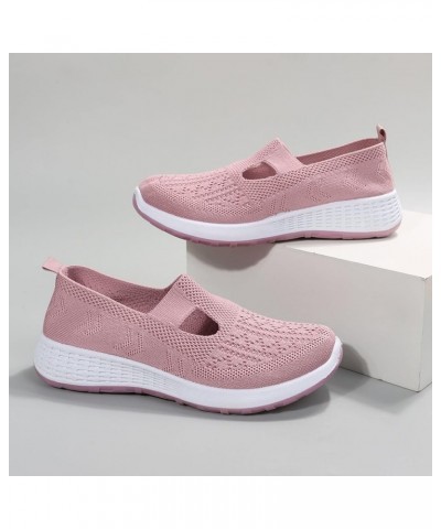 Slip Ons Wide Flats for Women Bow-Knot Slip Ons Ballet Flats for Women Z 05-pink $15.56 Mules & Clogs