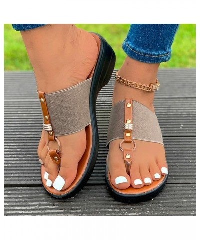 andals Dressy Summer Flat for Women 2024 Thong Wedding Beach Falt Spring Casual Summer 2024 Trendy Cutes Sexy Summer Silver $...