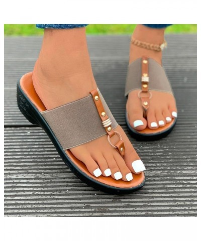 andals Dressy Summer Flat for Women 2024 Thong Wedding Beach Falt Spring Casual Summer 2024 Trendy Cutes Sexy Summer Silver $...