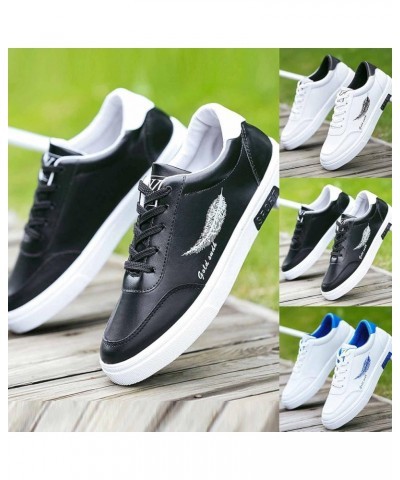 Men's Leather Ultra-Light Sneakers Shoes Fashion Comfortable Running Walking Shoes Sneaker Slip On Comfy Classic Blue $12.15 ...