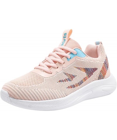 Ladies Fashion Casual Shoes Lace Up Mesh Breathable Lightweight Damping Absorbing Sneaker Ball Dress for Women Pink $20.09 Fa...