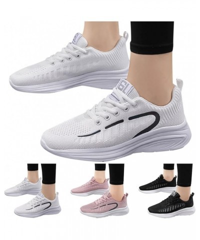 Women's Walking Shoes Sock Mesh Slip On Air Cushion Sneakers Platform Loafers Halloween Girls Sneakers Z 25-pink $19.52 Athle...