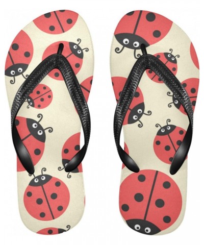 Cartoon Ladybug Flip Flop Sandal Men's and Women's Summer Sandal | Beach & Water Shoes（679） $12.25 Sandals