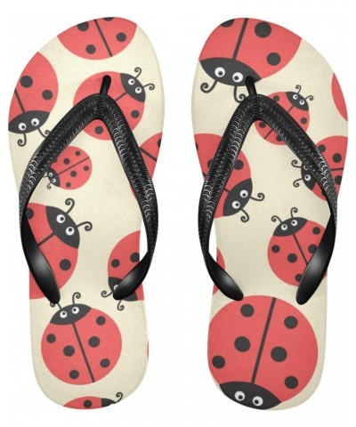 Cartoon Ladybug Flip Flop Sandal Men's and Women's Summer Sandal | Beach & Water Shoes（679） $12.25 Sandals