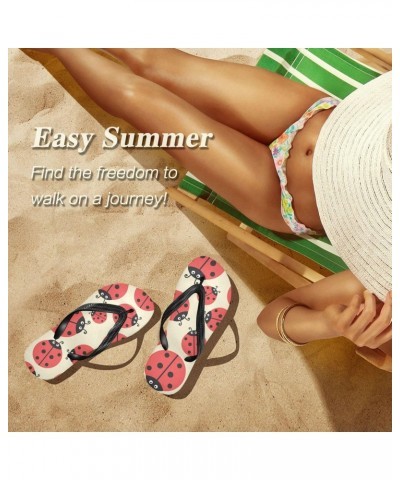 Cartoon Ladybug Flip Flop Sandal Men's and Women's Summer Sandal | Beach & Water Shoes（679） $12.25 Sandals