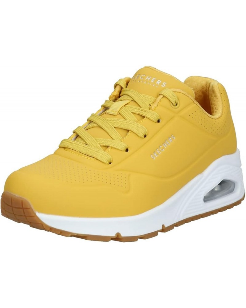 Womens Women Street Uno Stand on Air Sneaker Wide Width Yellow $30.78 Fashion Sneakers