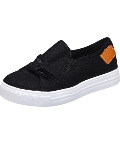 Womens Sports Walking Sneakers Walking Shoes Fashion Casual Shoes Flat Sneakers Platform Orthopedic Slip On Shoes Black $14.6...