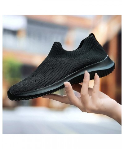 Breathable Shoes Women Mesh Shoes Runing Solid Sports Color Outdoor Women's Sneaker for Women Black $16.25 Athletic Shoes