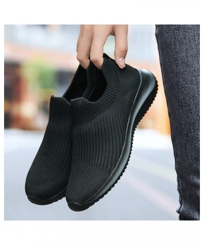 Breathable Shoes Women Mesh Shoes Runing Solid Sports Color Outdoor Women's Sneaker for Women Black $16.25 Athletic Shoes