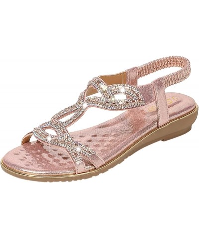 Flip Flops Spring Flat Sandals for Women Beach Gladiator Summer Falt Comfortable Trendy Retro 2024 Sling Sandals Y2K Pink $13...