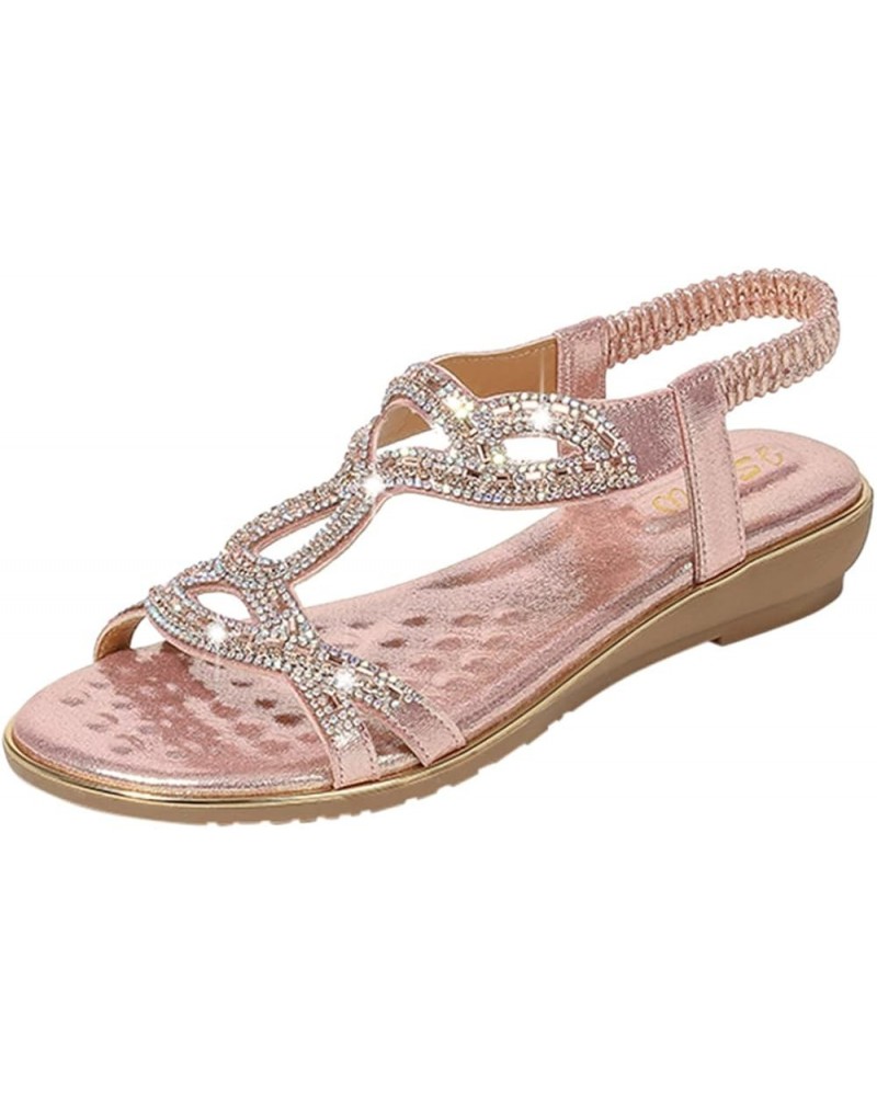 Flip Flops Spring Flat Sandals for Women Beach Gladiator Summer Falt Comfortable Trendy Retro 2024 Sling Sandals Y2K Pink $13...