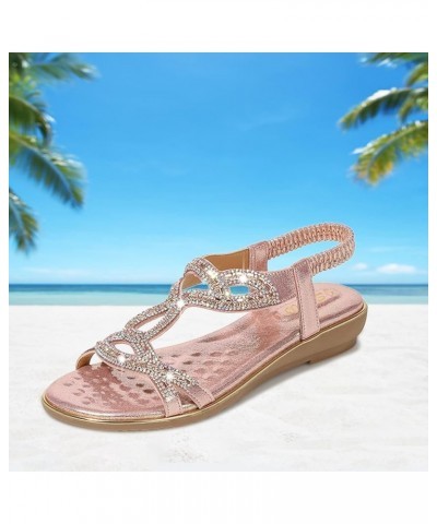 Flip Flops Spring Flat Sandals for Women Beach Gladiator Summer Falt Comfortable Trendy Retro 2024 Sling Sandals Y2K Pink $13...