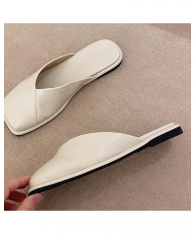 Mules Sandals for Ladies Casual Microfiber Slip-On Square Toe Low Heeled Woman Backless Loafers Slides for Outdoor Black $25....