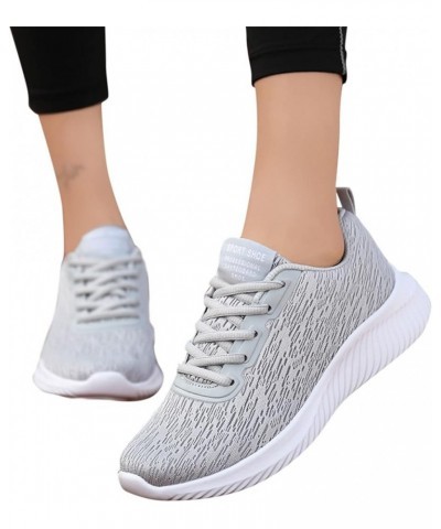 Sneakers for Women Breathable Sneakers Canvas Sneakers for Women White Leather Sneakers for Women A-grey $10.87 Athletic Shoes