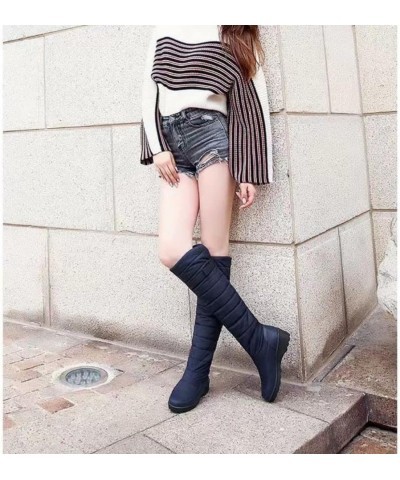 Women's Winter Knee High Tall Waterproof Snow Boots Fur Lined Fashion Wide Calf Arctic Snow Boot Warm Tall Boots Blue $28.58 ...