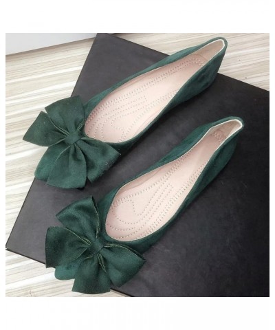 Bow Ballets Flats for Women Classic Slip on Soft Comfortable Dress Flats Shoes Wedding Party Ballerina Shoes B Green $18.31 F...