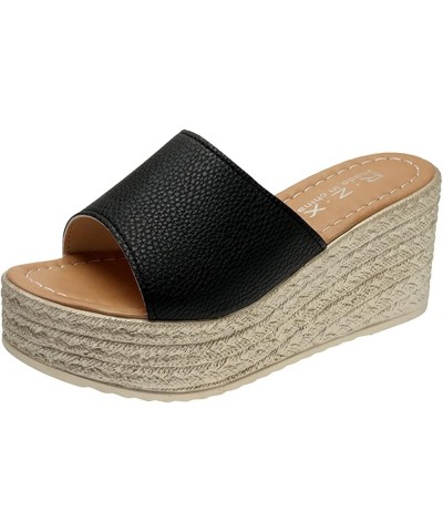 Flip Flops For 12 Pack Accesorios Hombre Ladies Sandals Fuzzy Slides Sandles Women Sandals Size 7 Flats For S Black-j $14.10 ...