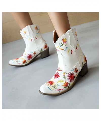 Fashion Western Boots for Women 32 White $26.99 Boots