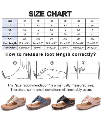 Wedge Sandals for Women Dressy Summer Women's Comfy Orthotic Sandals with Arch Support Plantar Fasciitis Slides Dress Shoes O...