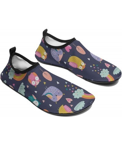 Cartoon Style Owls Water Shoes Barefoot Aqua Pool Socks for Beach Swim Walking 11/12men $15.80 Outdoor Shoes