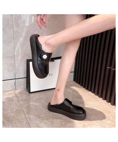 Female Round Toe Flat Rubber Non-Slip Outsole Comfortable Small White Shoes (6,Black) $15.12 Flats