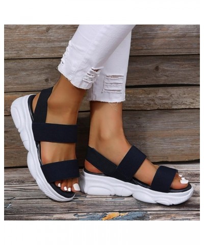 Platform Heels For Women Wedges Heels Bootie Dressy Platform Women Sandals For Women Heeled Sandals Size 11 W G-black $10.44 ...