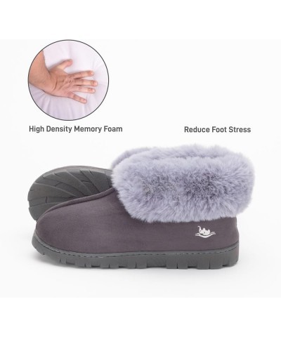 Women's Luxury Micro Suede Faux Fur Fleece Lining Slippers Bootie with Cozy High Density 80-D Memory Foam, Winter Warm Breath...