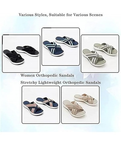 Heccie Orthopedic Sandals for Women, Damping Sole Upgradation Stretch Lightweight Orthopedic Sandals Beige $11.03 Sandals