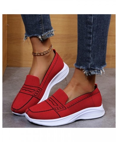 Women's Fashion Sneaker White Color Washed and Leopard Canvas Slip on Shoes, Sneakers for Girls Red $12.14 Fashion Sneakers