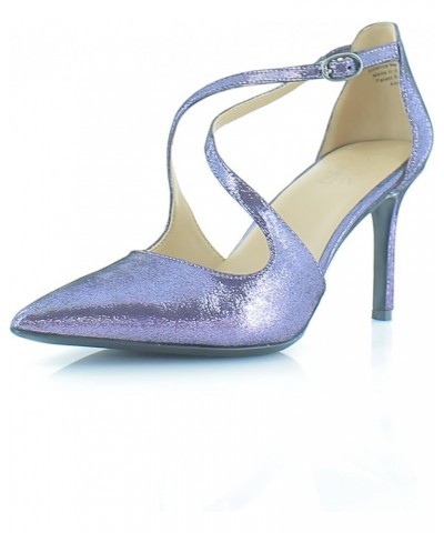 Women Anne Pumps Purple Metallic Leather $16.43 Pumps