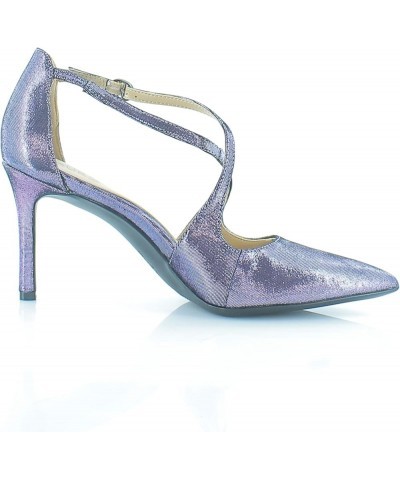 Women Anne Pumps Purple Metallic Leather $16.43 Pumps