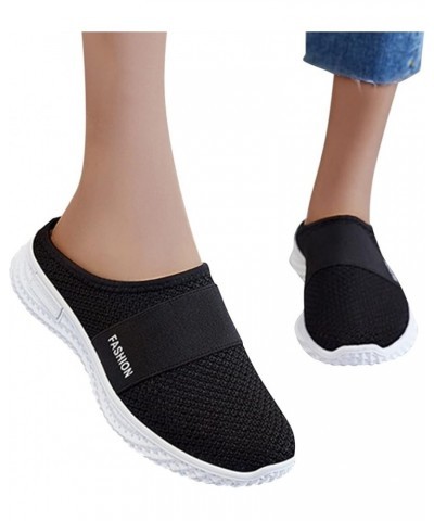 Wedge Slides for Women Platform Espadrilles Sandals Chunky Block Open Toe Ankle Strap Buckle Summer Slide Shoes 113-htrns-bla...