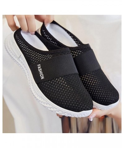 Wedge Slides for Women Platform Espadrilles Sandals Chunky Block Open Toe Ankle Strap Buckle Summer Slide Shoes 113-htrns-bla...