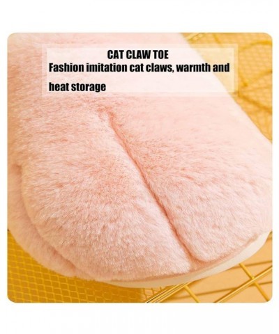 Comfy Corgi Hip Plush Cotton Slippers, Winter Indoor Warmth Cute Home Slippers,EVA Anti-Slip Sole Cat's Paw White $14.75 Slip...