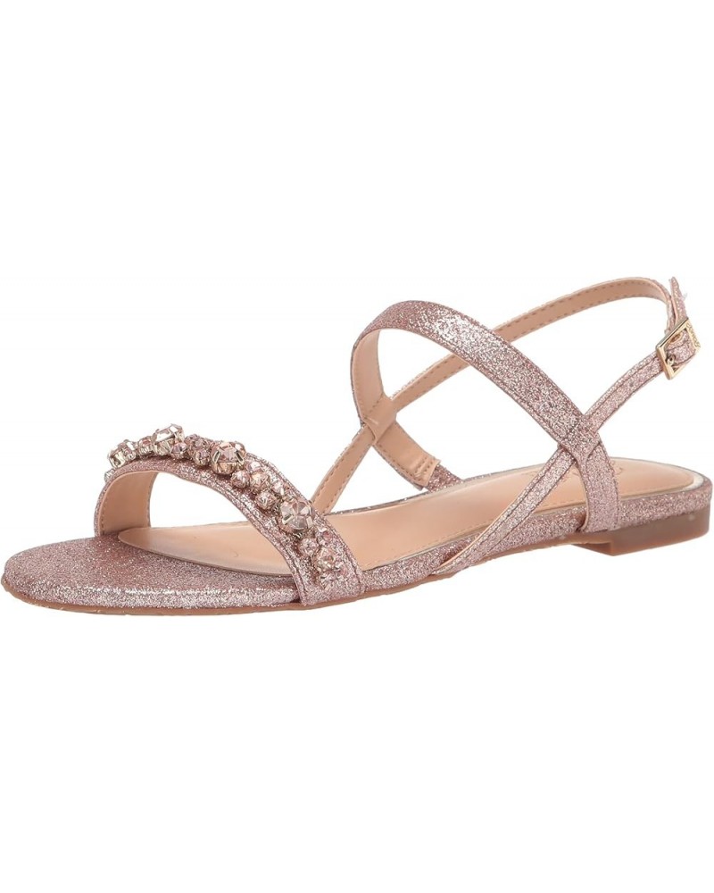 Osmond Crystal Flat Sandal Rose Gold $22.00 Sandals